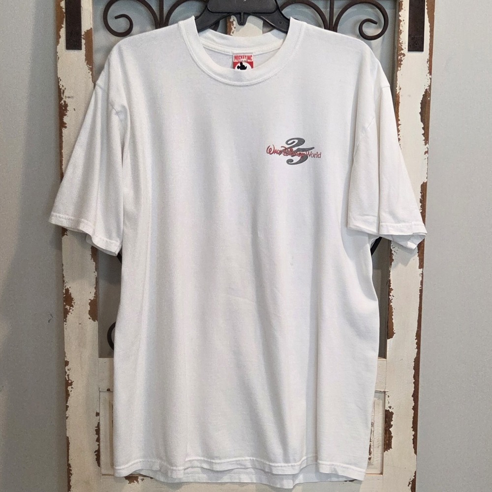 Vtg 1996 Walt Disney World 25th Anniversary Sorcerer Mickey Genie USA T-Shirt L